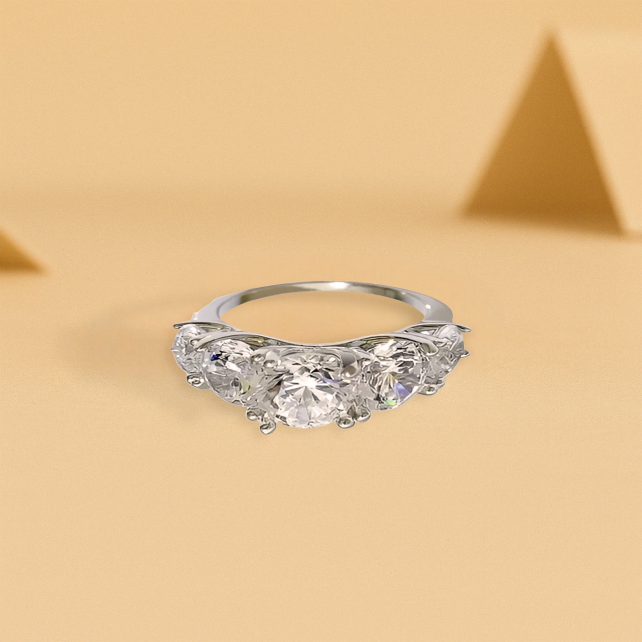 1pc Moissanite Promise Ring