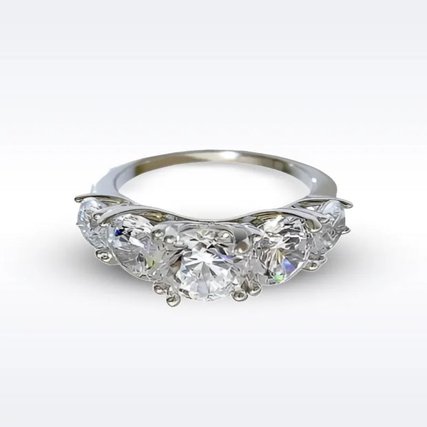 1pc Moissanite Promise Ring