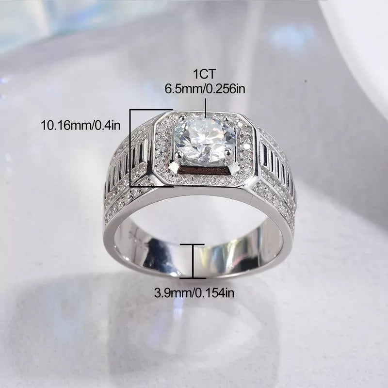 1ct Moissanite Engagement Ring