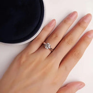 925 sterling silver moissanite 1 carat adjustable ring