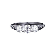 0.3-0.5ct Moissanite Ring 925 Sterling Silver