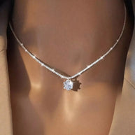 1CT Moissanite Necklace For Women