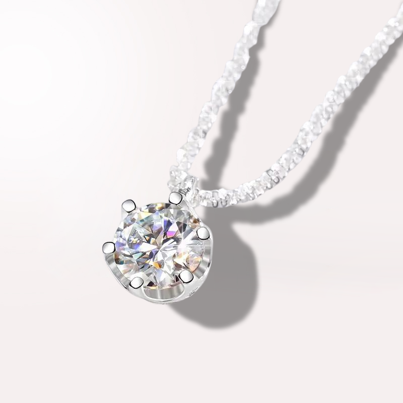 1CT Moissanite Necklace For Women