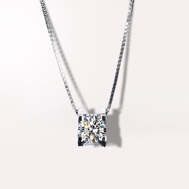 925 Silver Moissanite Pendant Necklace