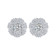 1 Carat Moissanite Earrings – 925 Sterling Silver (2pcs)