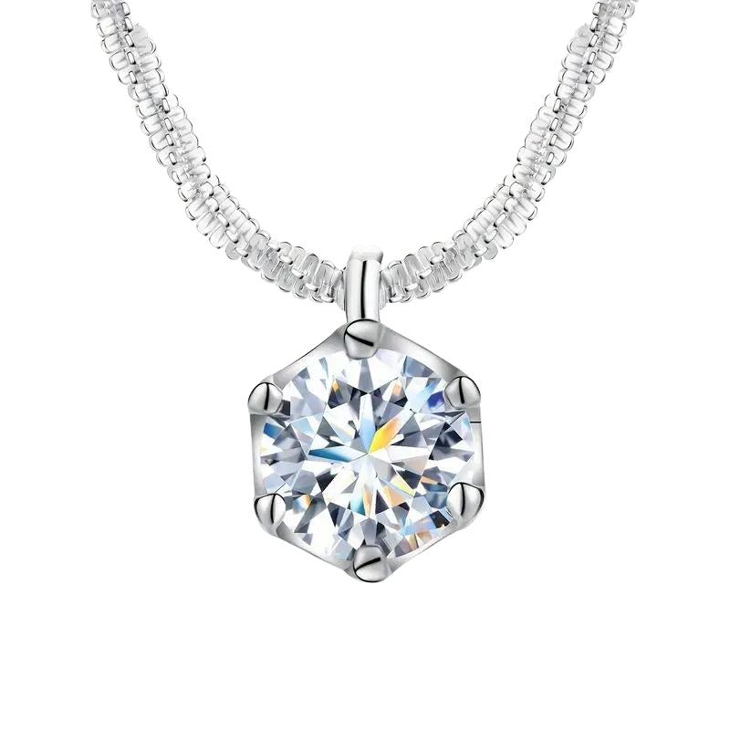 1CT Moissanite Necklace For Women