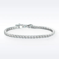 0.5ct Sterling Silver Moissanite Adjustable Tennis Bracelet