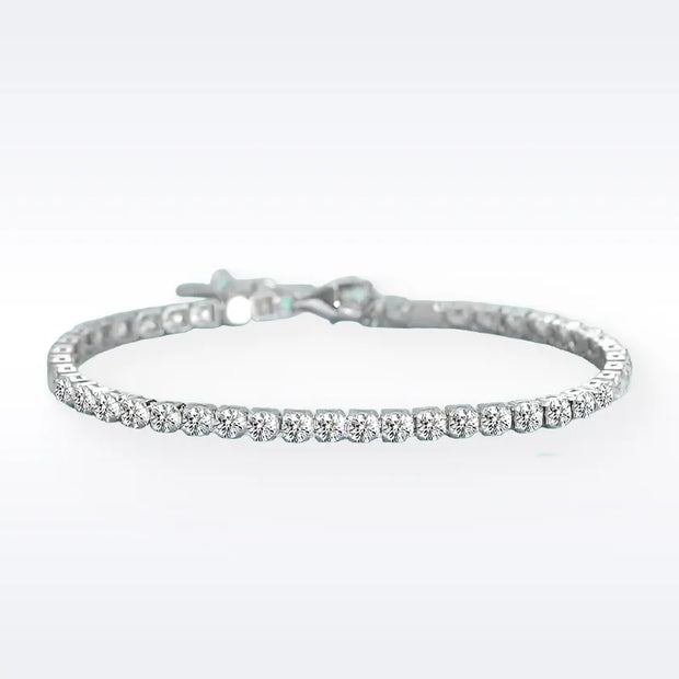 0.5ct Sterling Silver Moissanite Adjustable Tennis Bracelet