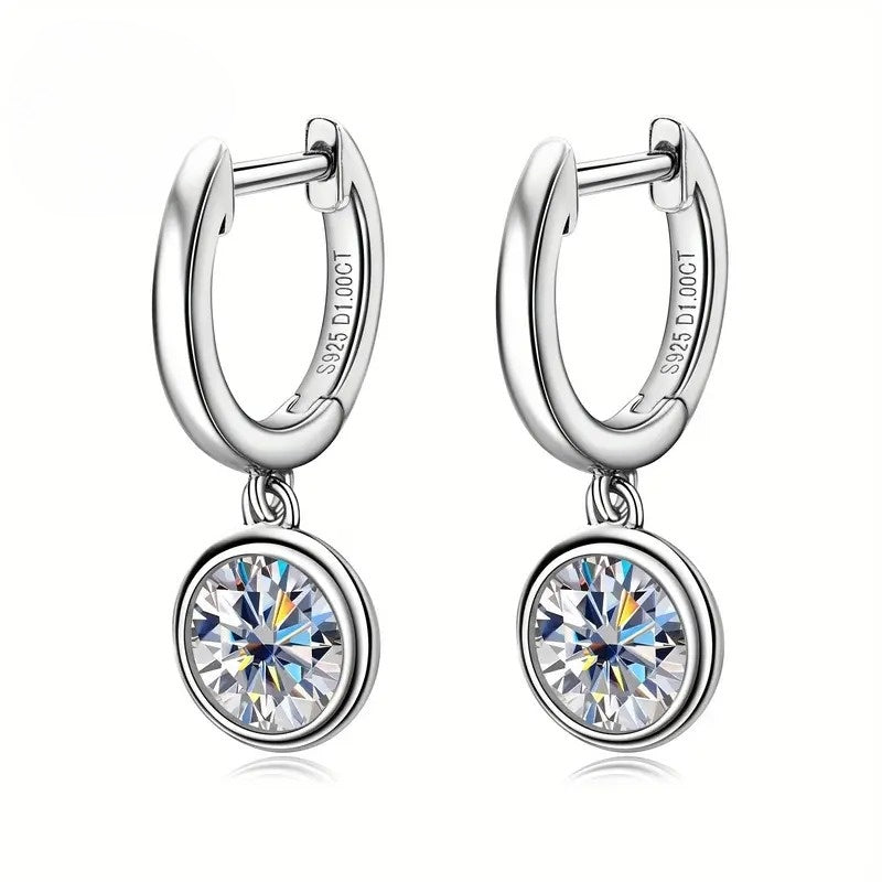 Moissanite Gold 14k Plated Earrings