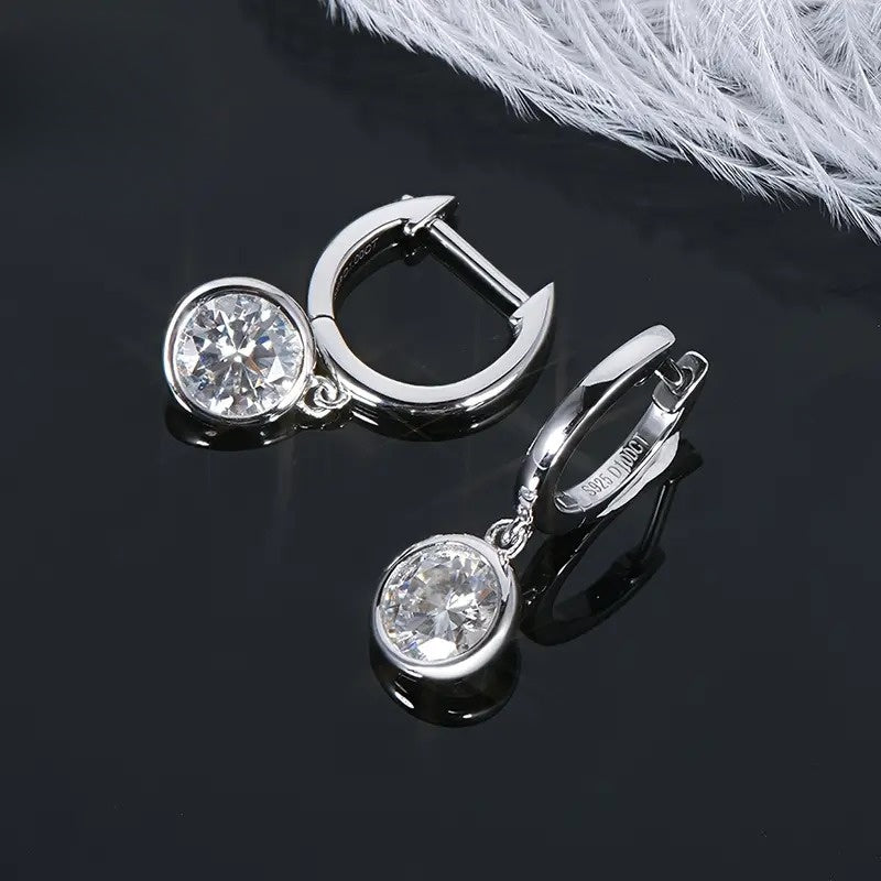 Moissanite Gold 14k Plated Earrings