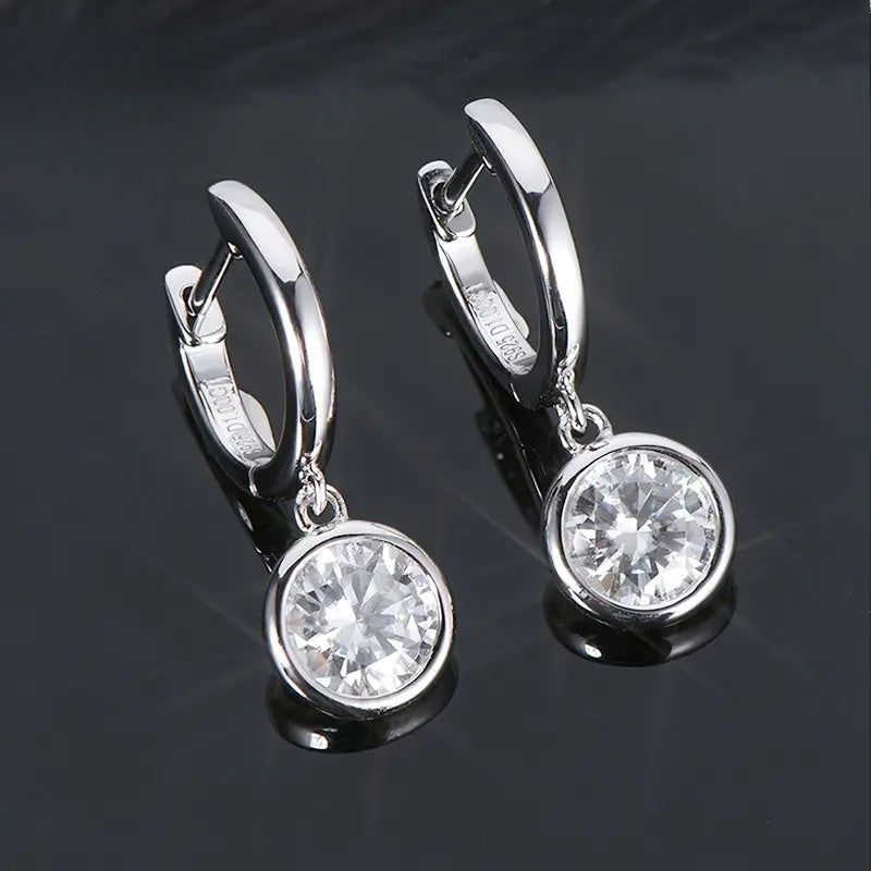 Moissanite Gold 14k Plated Earrings