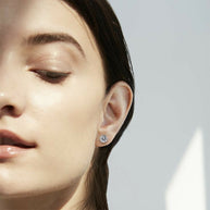 925 Sterling Silvery Moissanite Stud Earrings