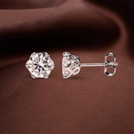 925 Sterling Silvery Moissanite Stud Earrings