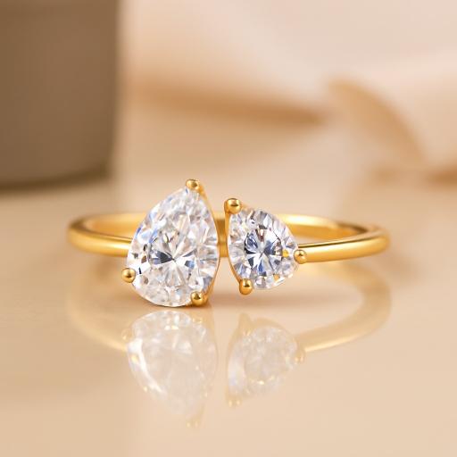 925 Sterling Silver White Gold Wedding Ring for Women