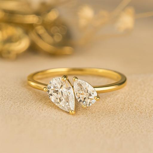 925 Sterling Silver White Gold Wedding Ring for Women