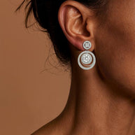 925 Sterling Silver Round Moissanite Stud Earrings