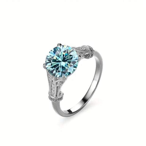 925 Sterling Silver Ring with 3ct Moissanite