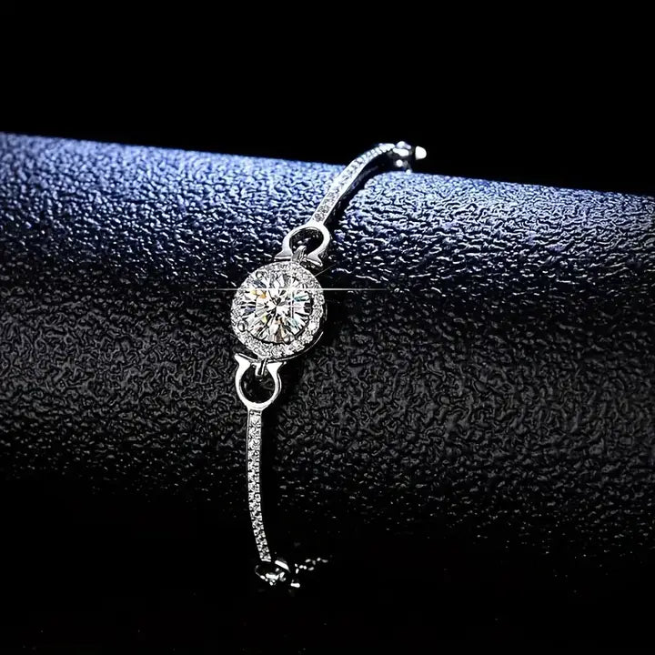 S925 Sterling Silver Moissanite Women’s Bracelet