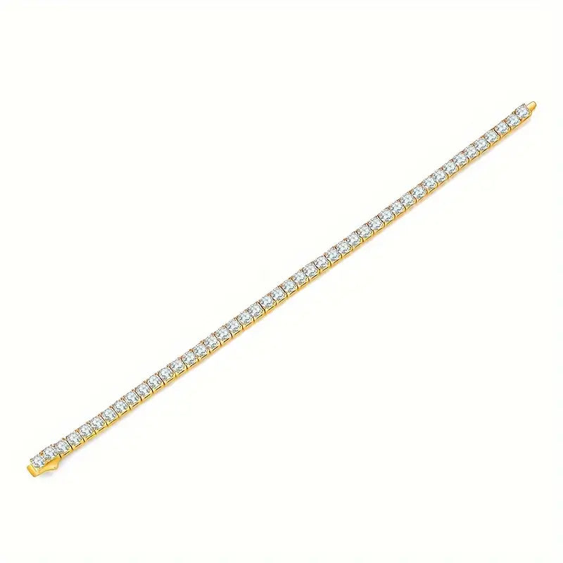 Moissanite Tennis Bracelet - 18k Gold Plated