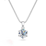 Moissanite Pendate & Chain  925 Sterling Silver