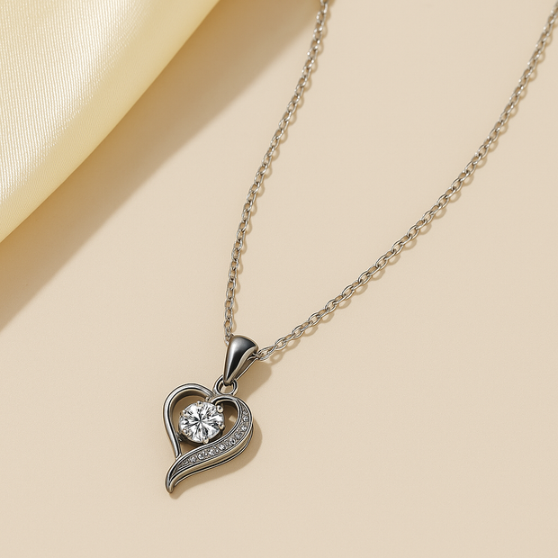 925 Sterling Silver Diamond Chain Necklaces for Women