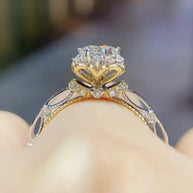 1 Carat Moissanite Diamond Engagement Ring