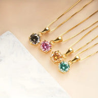 Moissanite Pendant & Chain - Gold Plated