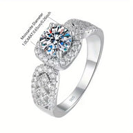 1ct Moissanite Diamond Engagement Ring