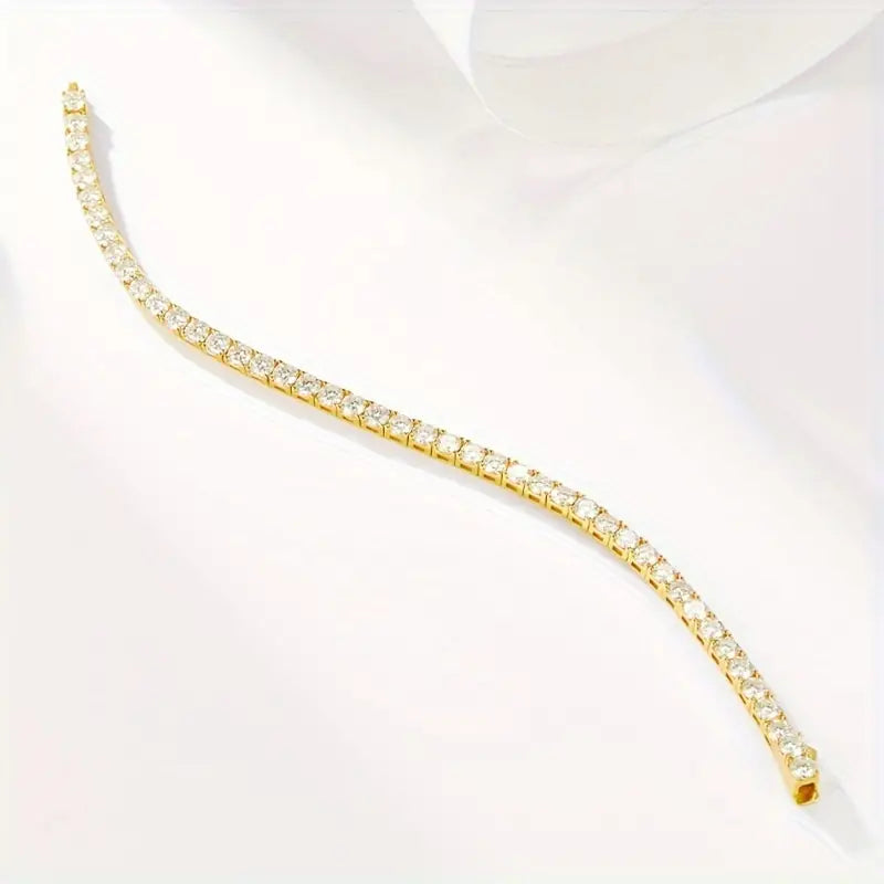 Moissanite Tennis Bracelet - 18k Gold Plated