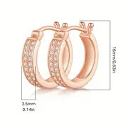 Platinum-Plated Hoop Earrings in 925 Sterling Silver