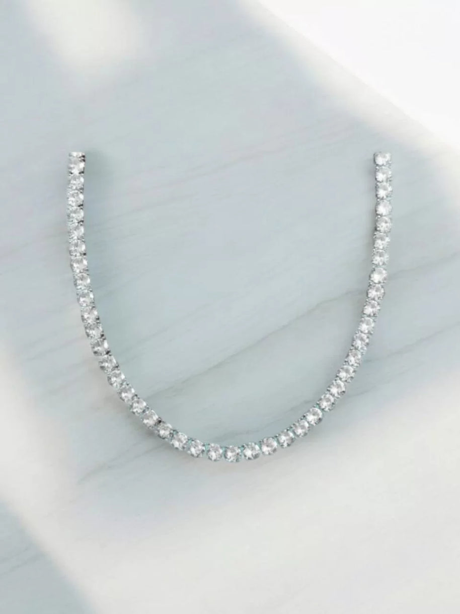 30 Carat Moissanite Pendant on 925 Sterling Silver Chain