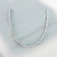 30 Carat Moissanite Pendant on 925 Sterling Silver Chain