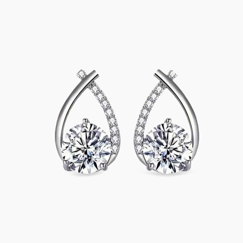 Moissanite Stud Earrings 1 Pair