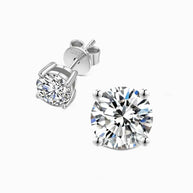 Moissanite Stud Earrings 925 Sterling Silver Earrings For Men