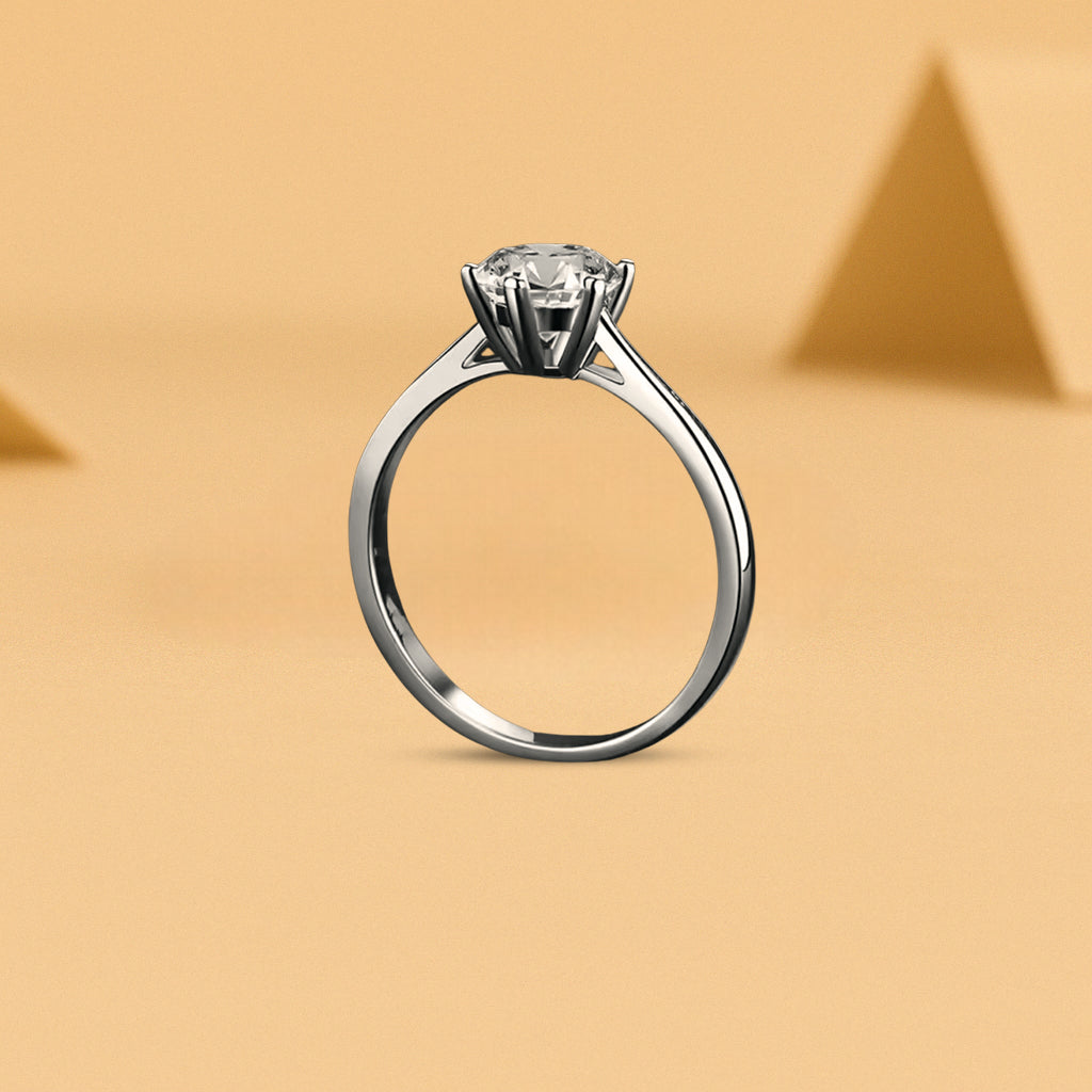 925 Sterling Silver Moisannite Diamond Ring