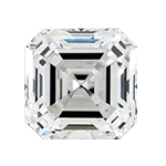 Asscher cut moissanite stone
