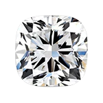 Cushion cut moissanite stone
