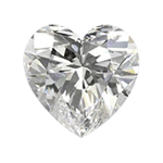 Heart cut moissanite stone