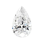 Pear cut moissanite stone