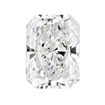 Radiant cut moissanite stone