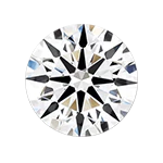 Round cut moissanite stone