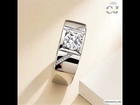 Moissanite Ring for Men — Classic
