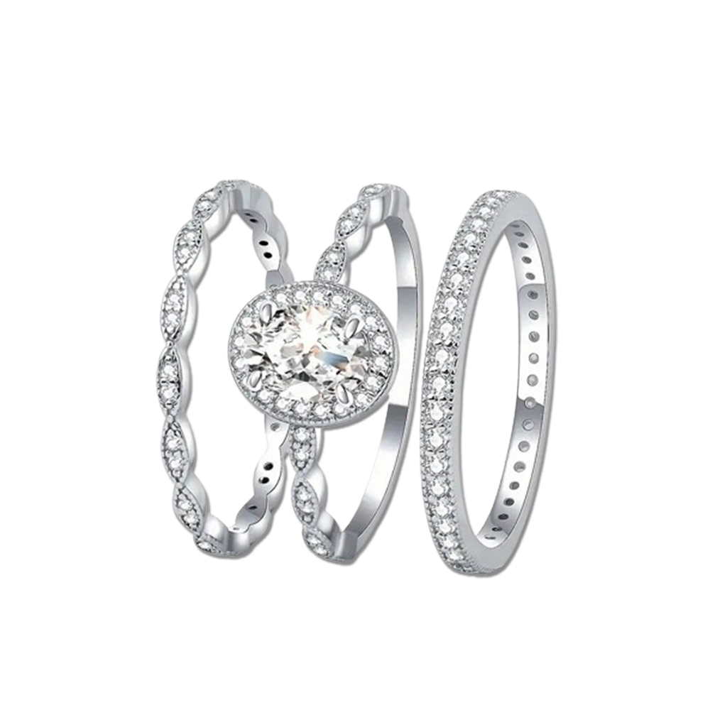 Moissanite Eternity Ring – 925 Sterling Silver