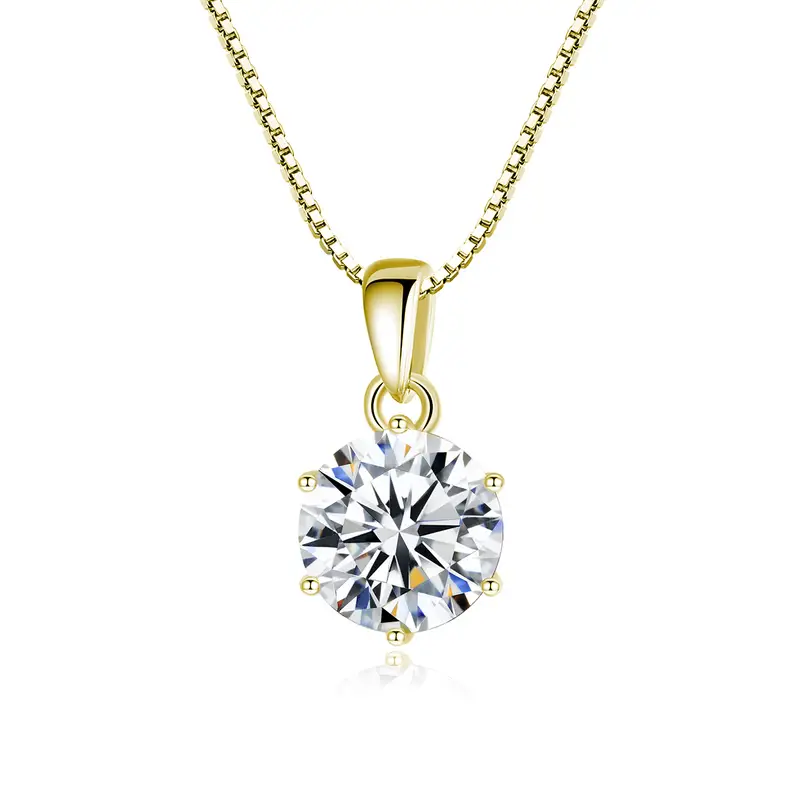 Moissanite Pendate & Chain – 925 Sterling Silver