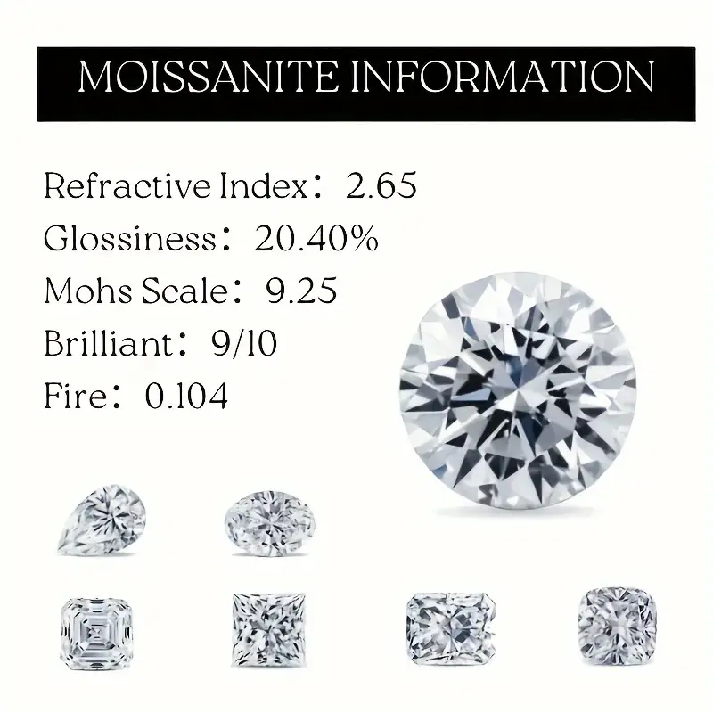 Moissanite 2 Carat Stud Earrings – 925 Sterling Silver