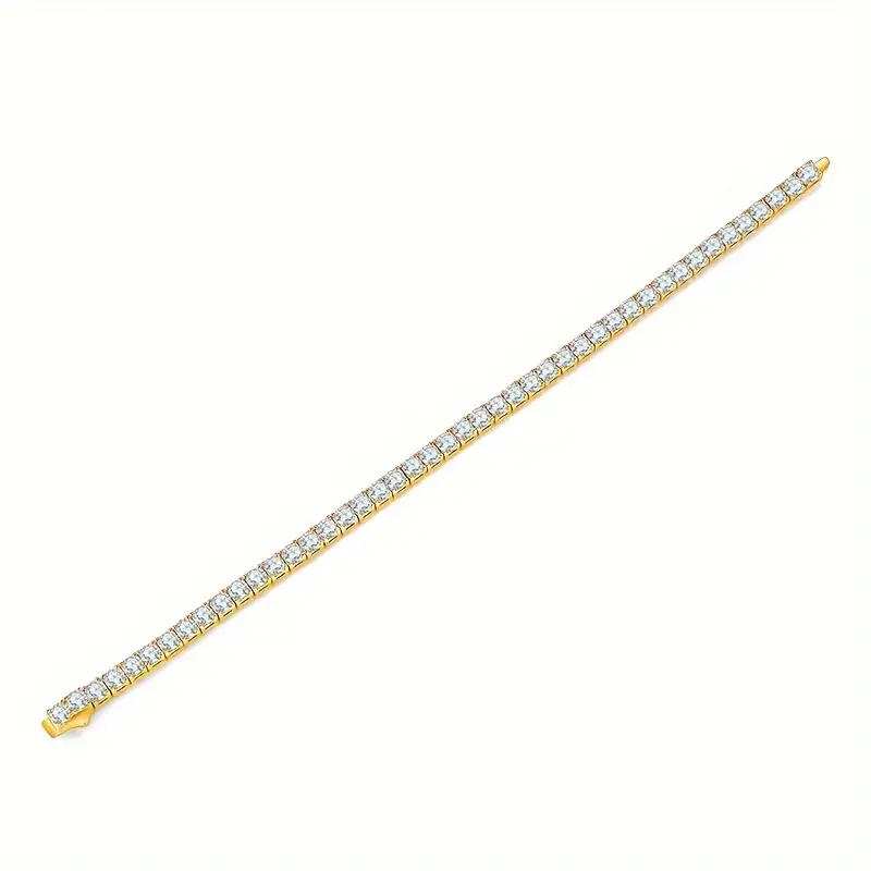 Moissanite Tennis Bracelet – 18k Gold Plated