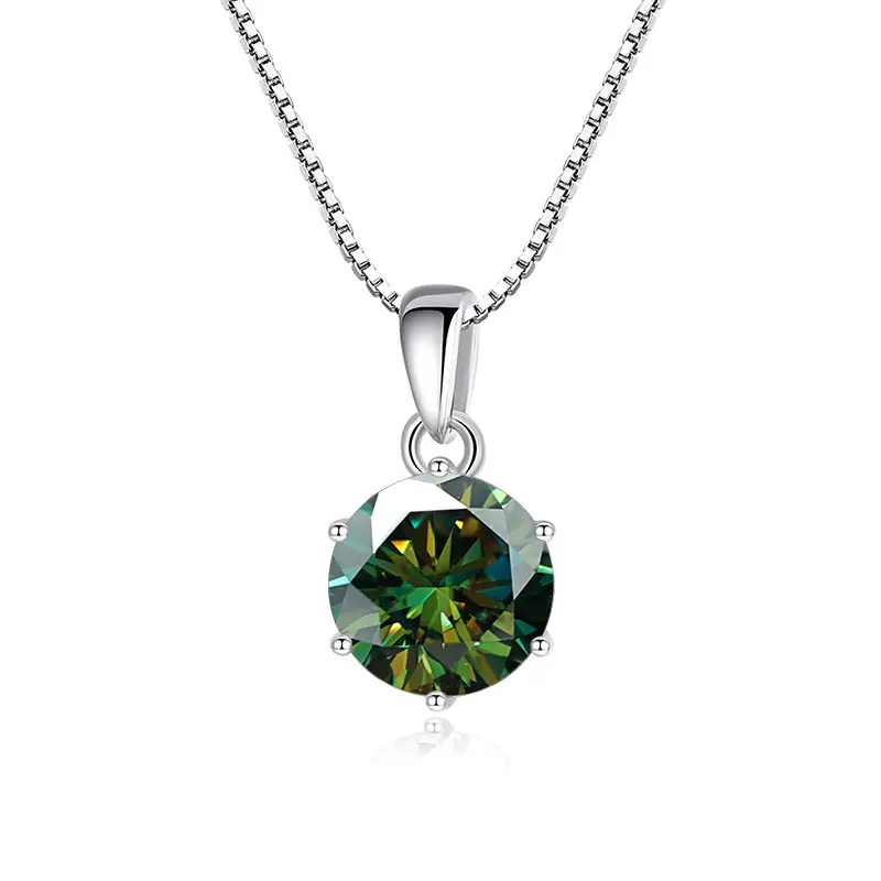 Moissanite Pendant & Chain – Gold Plated