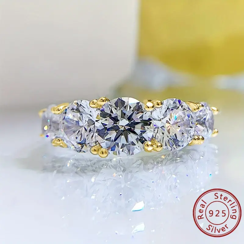 1pc Moissanite Promise Ring