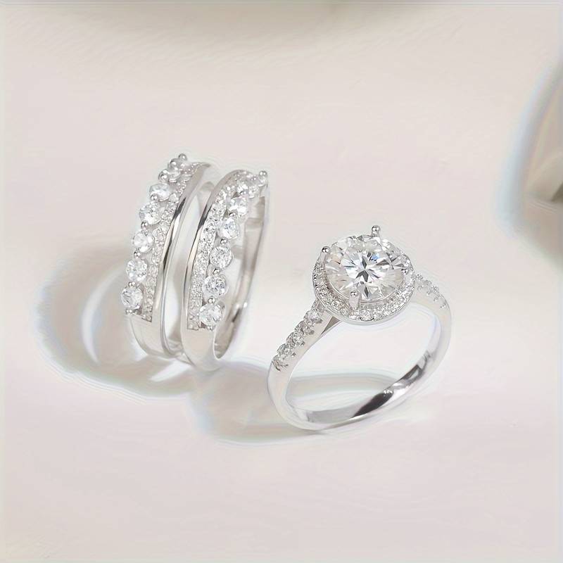 2ct Moissanite Promise Ring 925 Sterling Silver