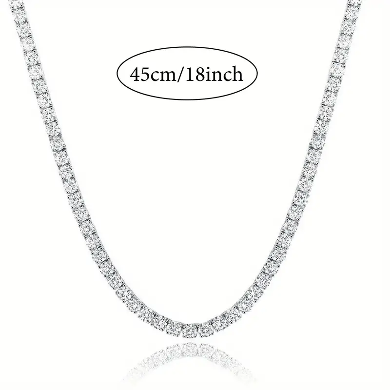 30 Carat Moissanite Pendant Necklace in 925 Sterling Silver